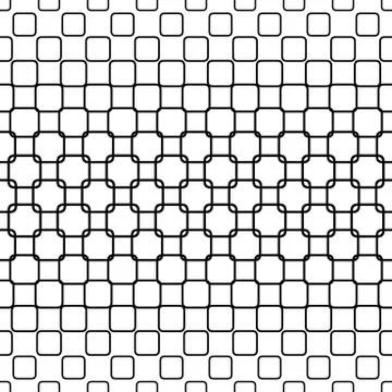 Repeating monochrome rounded square pattern design Stock Illustration