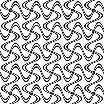 Repeating monochrome twisted stripe pattern イラスト素材