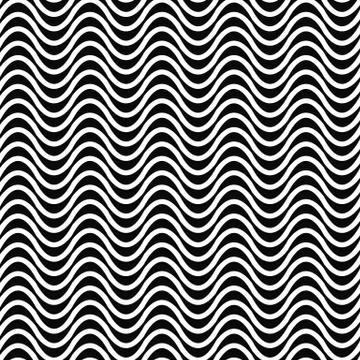Repeating monochrome wave pattern Stock Illustration