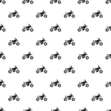 Repeating motorcycle pattern representing racing and adventure sports 스톡 일러스트