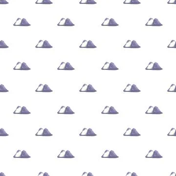 Repeating mountain peaks pattern creating continuous landscape background Stock Illustration