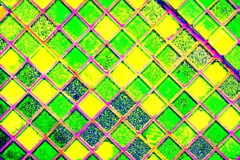 Repeating multi-colored squares, industrial translucent designs, changed co.. Stock Photos