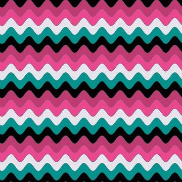 Repeating multicolored chevron waves vector seamless pattern Stock Illustration