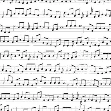 Repeating musical notes Stock Illustration