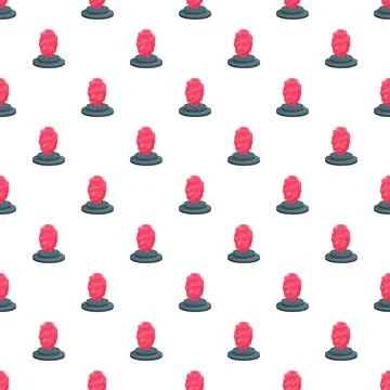 Repeating neon red crystal gem digital pattern Stock Illustration