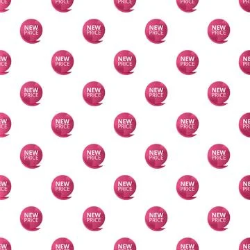 Repeating new price speech bubble pattern background Illustrazione stock