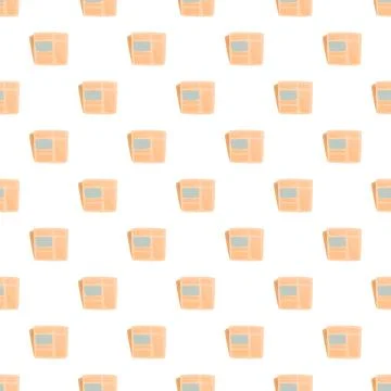 Repeating newspaper pattern forming seamless media background イラスト素材