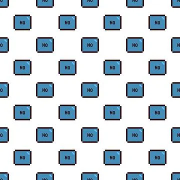 Repeating no buttons creating a pixel art pattern 스톡 일러스트