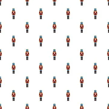 Repeating nutcracker soldiers creating festive pattern background 스톡 일러스트