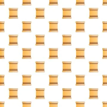 Repeating old parchment scroll pattern on white background 스톡 일러스트