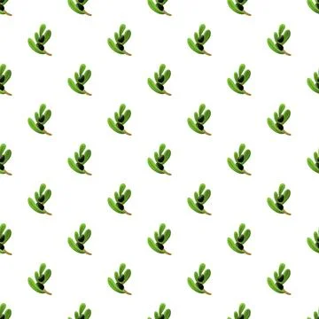 Repeating olive branches creating a seamless pattern design Stock Illustration