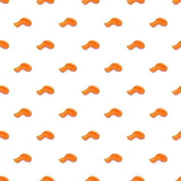 Repeating orange abstract curvy shapes seamless pattern 스톡 일러스트