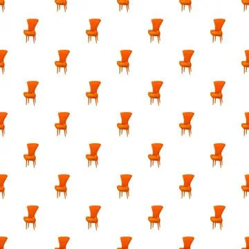 Repeating orange armchair seamless pattern design Stock Illustration