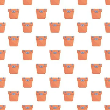 Repeating orange basket pattern creating a seamless background Stockillustratie