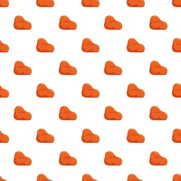 Repeating orange bean bag chair seamless pattern Stock Illustration