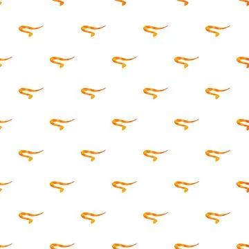 Repeating orange brush stroke pattern on white background Stock Illustration