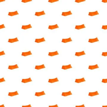 Repeating orange candy pattern on white background Stock Illustration