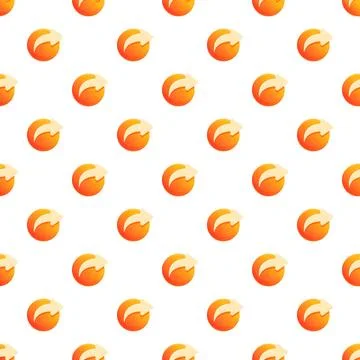 Repeating orange circular arrow pattern for redo graphic Illustrazione stock