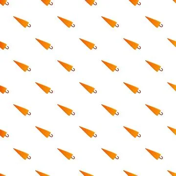 Repeating orange closed umbrellas creating seamless pattern 스톡 일러스트