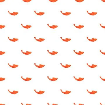 Repeating orange fish swimming creating seamless pattern Stock Illustration