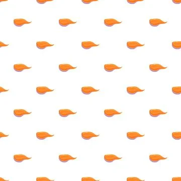 Repeating orange fluid drop shapes seamless pattern Illustrazione stock