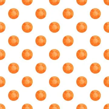 Repeating orange gemstones forming a seamless pattern Stock Illustration