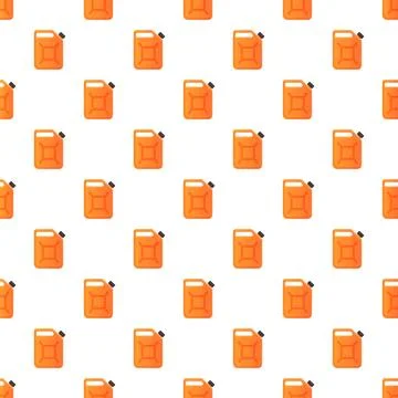 Repeating orange jerrycan pattern symbolizing energy and fuel Illustration