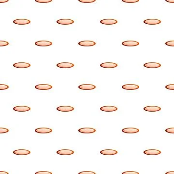 Repeating orange oval shapes creating geometric pattern background Stock Illustration