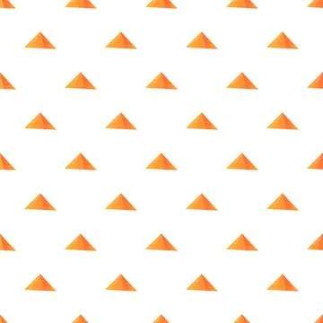 Repeating orange pyramid pattern on white background 스톡 일러스트