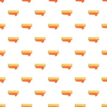Repeating orange quick tips ribbons on seamless pattern 库存插图
