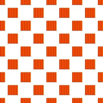 Repeating orange radiator elements forming a seamless pattern Stock Illustration