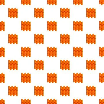 Repeating orange roof tile pattern on white background イラスト素材