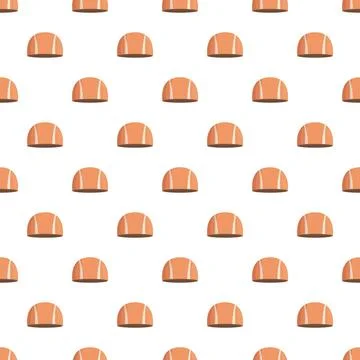 Repeating orange safety helmets creating seamless pattern Stock Illustration