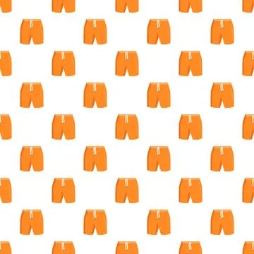 Repeating orange shorts creating seamless casual pattern Illustrazione stock