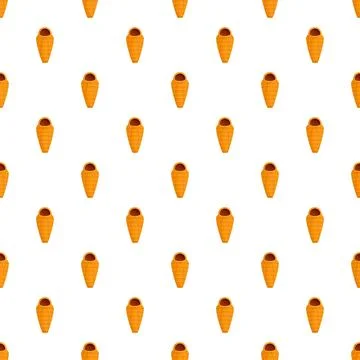 Repeating orange sleeping bag pattern for camping gear Stock Illustration