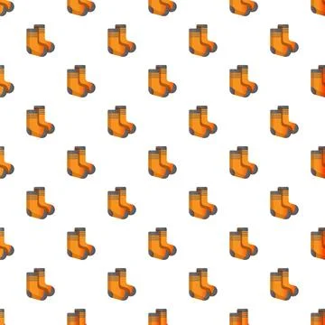 Repeating orange socks seamless pattern background イラスト素材