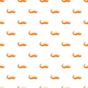 Repeating orange wave pattern on white background 库存插图