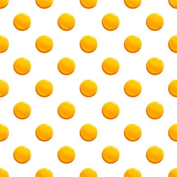 Repeating orange yellow dots seamless surface pattern イラスト素材