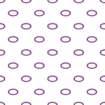 Repeating oval border pattern with purple lights Stock Illustration