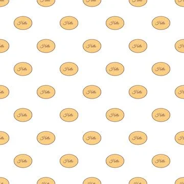 Repeating oval hello speech bubbles pattern Illustrazione stock