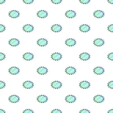 Repeating oval mirrors creating decorative seamless pattern Stock Illustration
