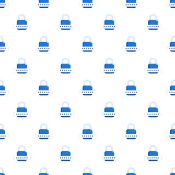 Repeating padlocks and password stars background pattern Illustrazione stock