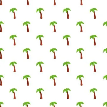 Repeating palm tree pattern creating summer wallpaper background イラスト素材