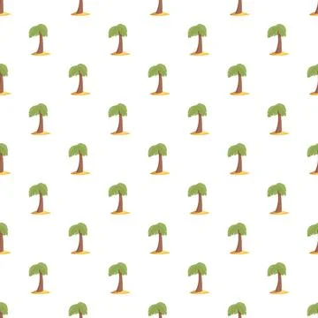 Repeating palm tree pattern forming tropical background Illustrazione stock