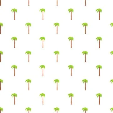 Repeating palm tree pattern on white background Stock-Illustration