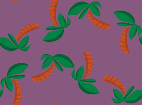 Repeating Palm Tree Shapes Wallpaper Stock Illustration