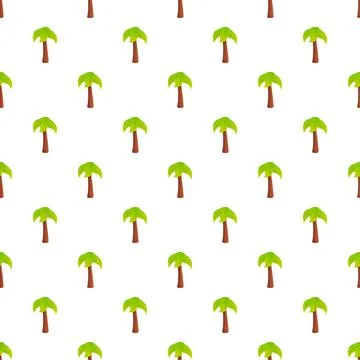 Repeating palm trees creating tropical seamless pattern background Stock Illustration