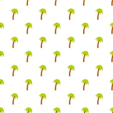 Repeating palm trees creating tropical seamless pattern Stock Illustration