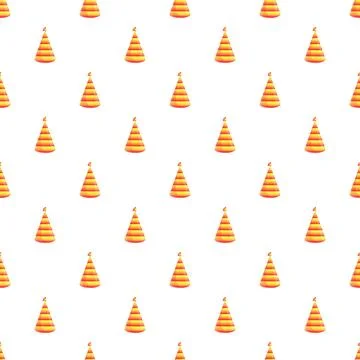 Repeating party hats creating a festive seamless pattern background Stock Illustration