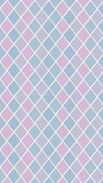 A repeating pastel diamond pattern in soft blue and pink creates a calm geo.. Stock Illustration